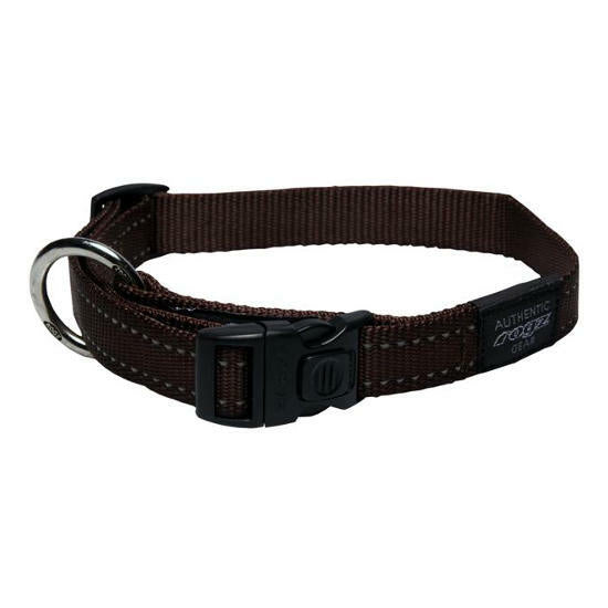 ROGZ CLASSIC COLLAR XX-LARGE CHOCOLATE REFLECTIVE