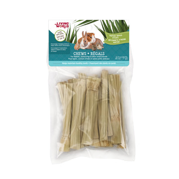 Living World Small Animal Chews - Napier Grass Sticks 20pk
