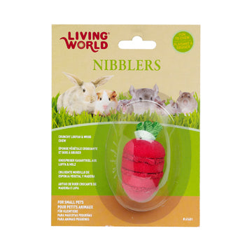 Living World Nibblers Wood Chews - Strawberry Loofah