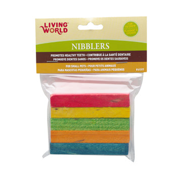 Living World Nibblers Wood Chews - Rainbow