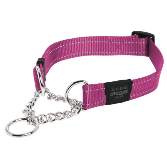 Rogz Half-Check Collar - Pink Large
