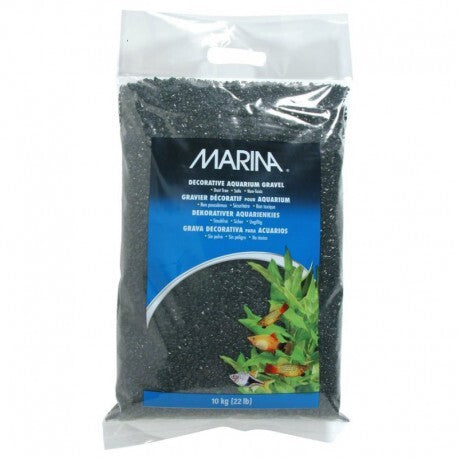 Marina Decororative Natural Gravel - Black 10kg
