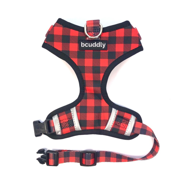 BCuddly Control Harness - Red Plaid Small