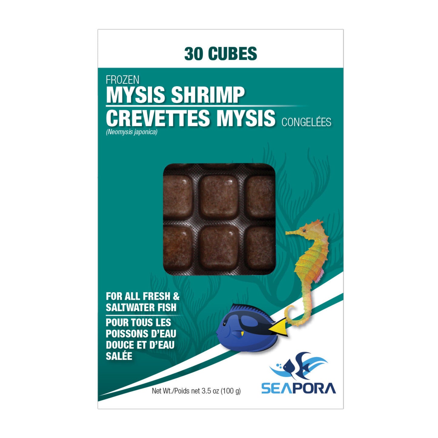 Seapora FR Mysis Shrimp 30 Cubes - 100g
