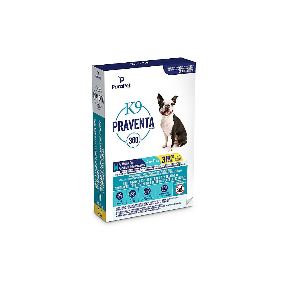 K9 Praventa 4.6-11kg - 3 doses