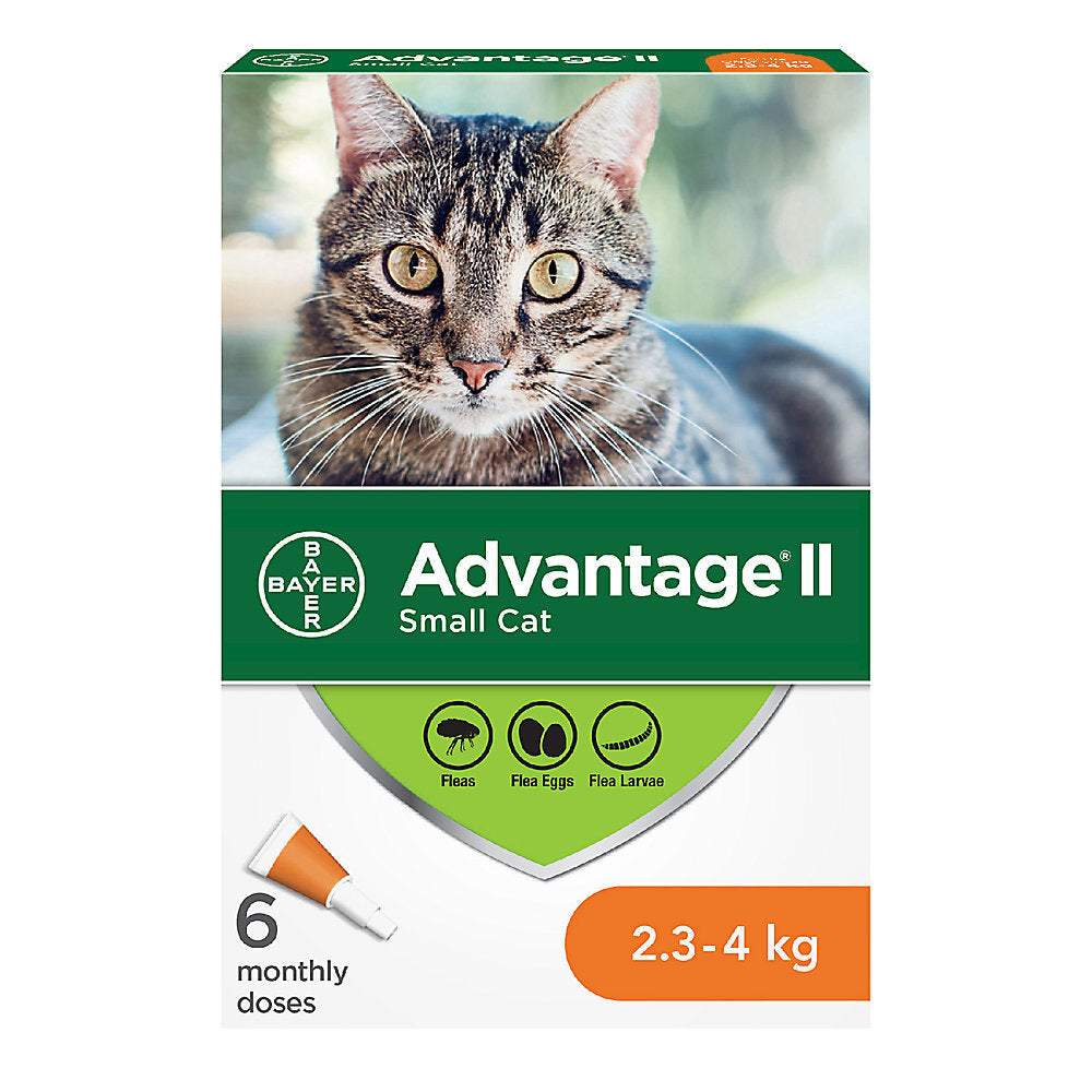 Advantage II For Cats 2.3kg-4kg - 6 Dose
