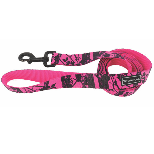 WATER & WOODS LEASH - 1" x 6' - NEON PINK