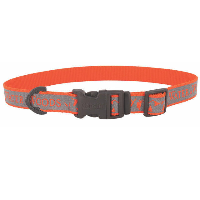 WATER & WOODS REFLECTIVE COLLAR - LARGE ORANGE