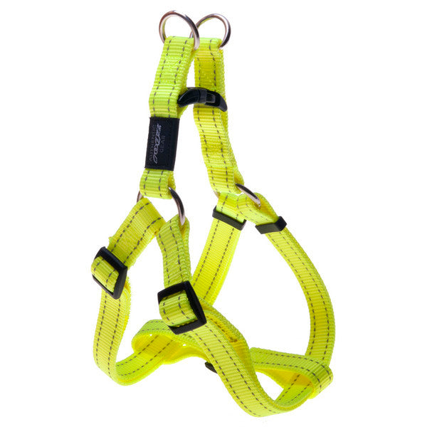 ROGZ STEP-IN HARNESS LARGE DAYGLO YELLOW REFLECTIVE