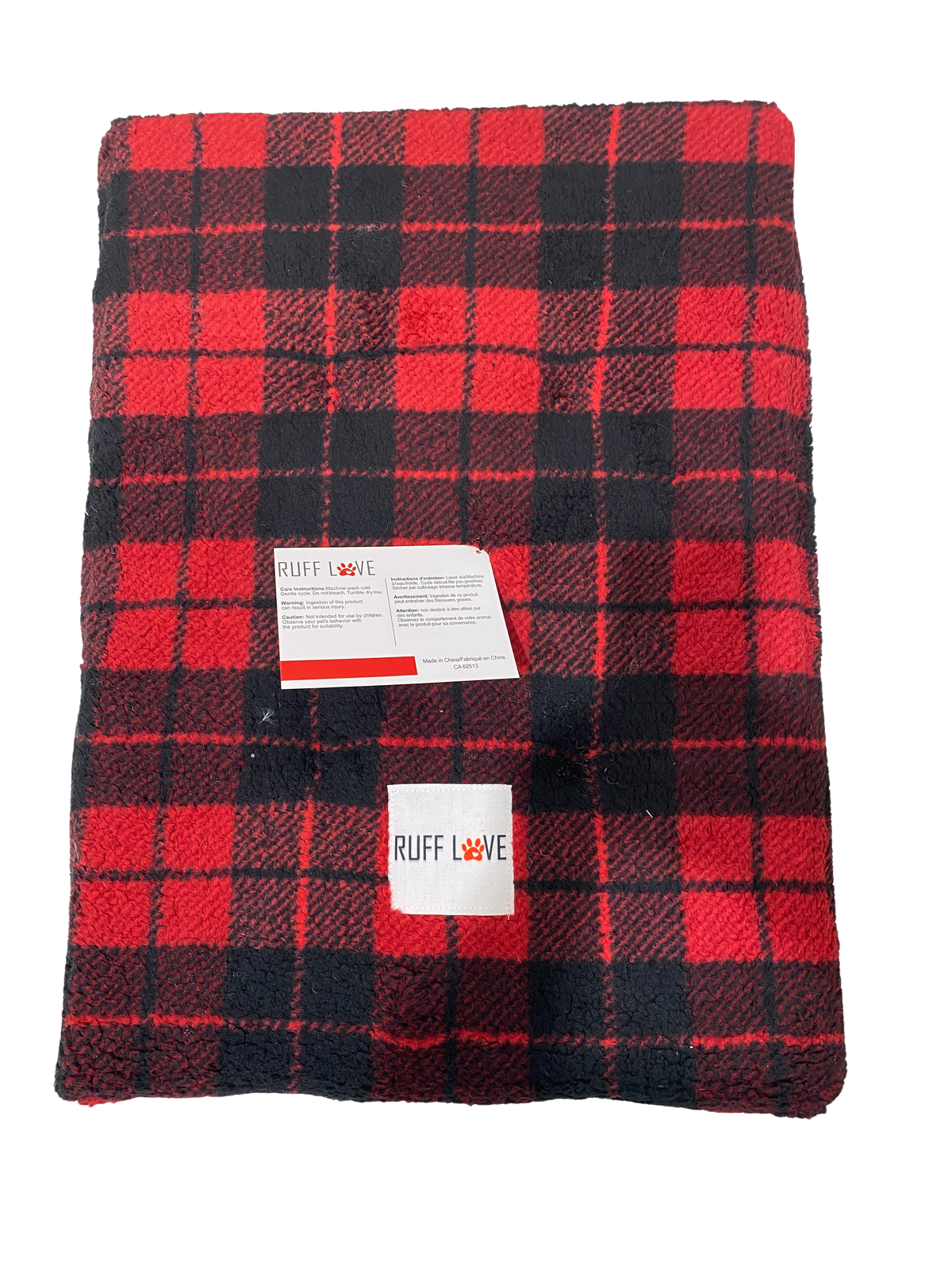 Ruff Love Crate Mad - Red Plaid 18x12"