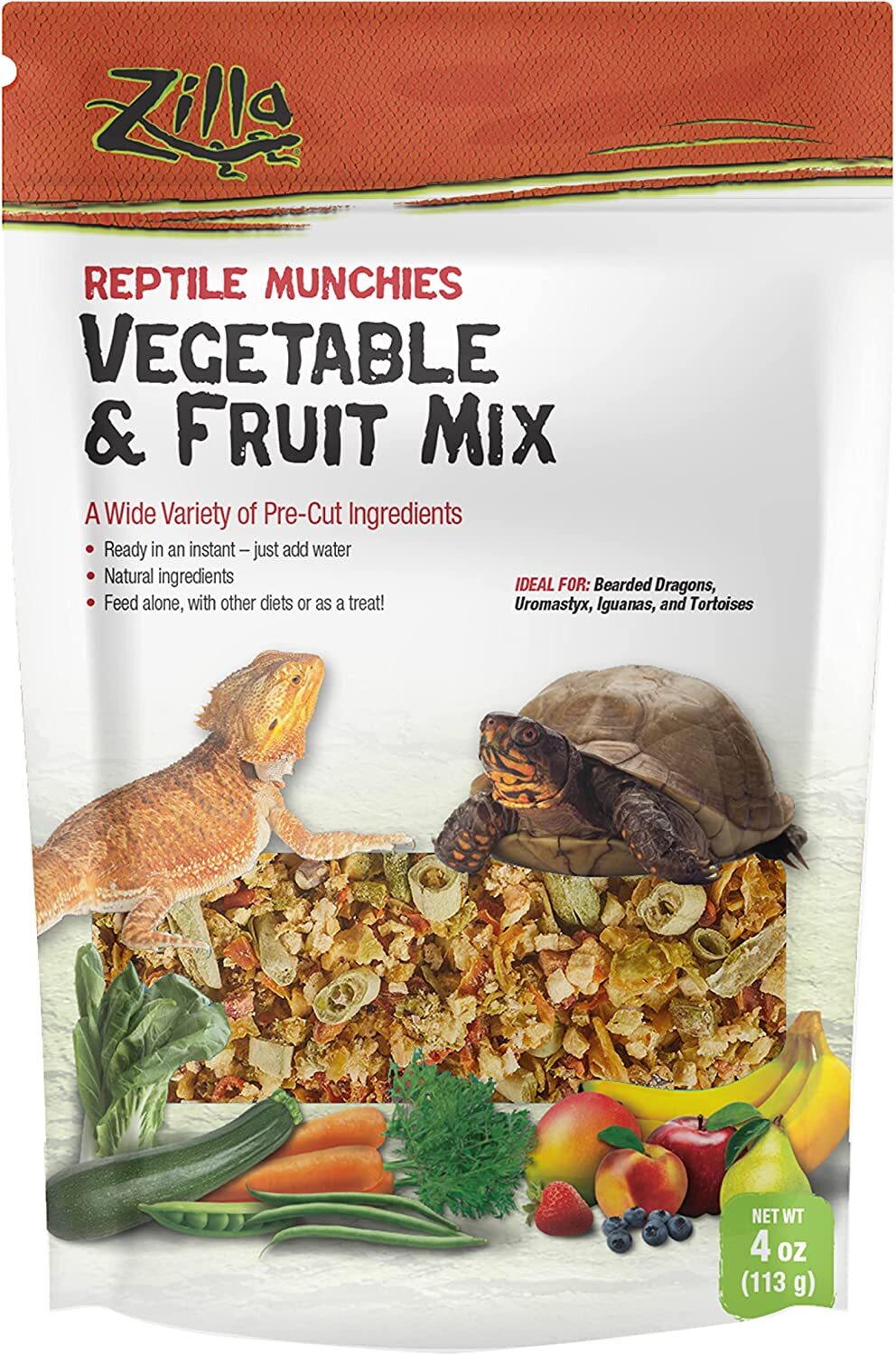 Zilla Reptile Munchies - Vegetable/Fruit Mix 4oz