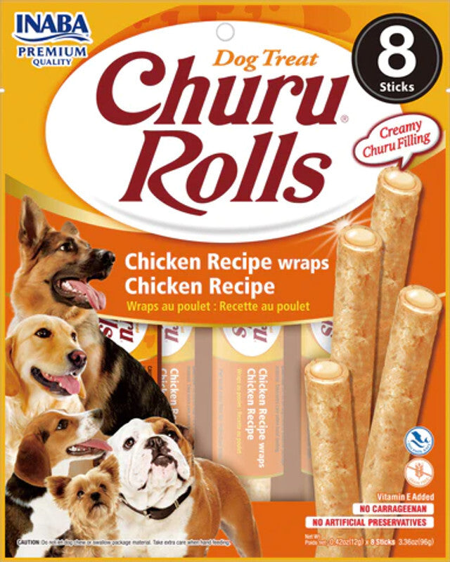 Inaba Churu Rolls Dog- Chicken Wraps 96g