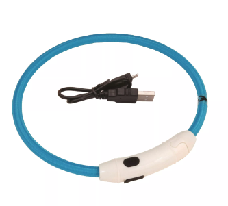 USB LIGHT-UP NECK RING - FITS UP TO 24" - BLUE