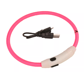 USB LIGHT-UP NECK RING - FITS UP TO 24" - PINK