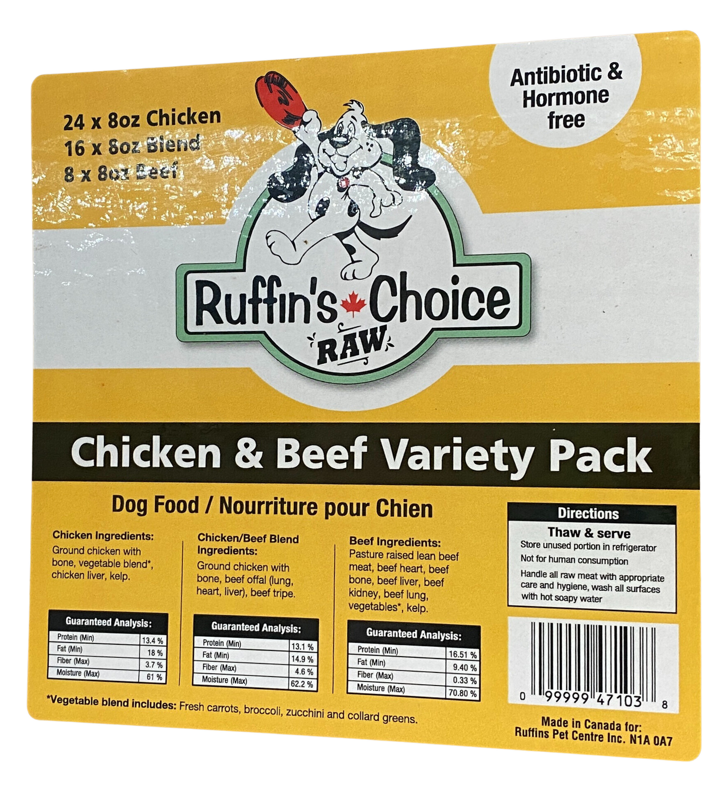 Rawsome Raw Chicken Variety 24lb (formerly Ruffin's Raw)