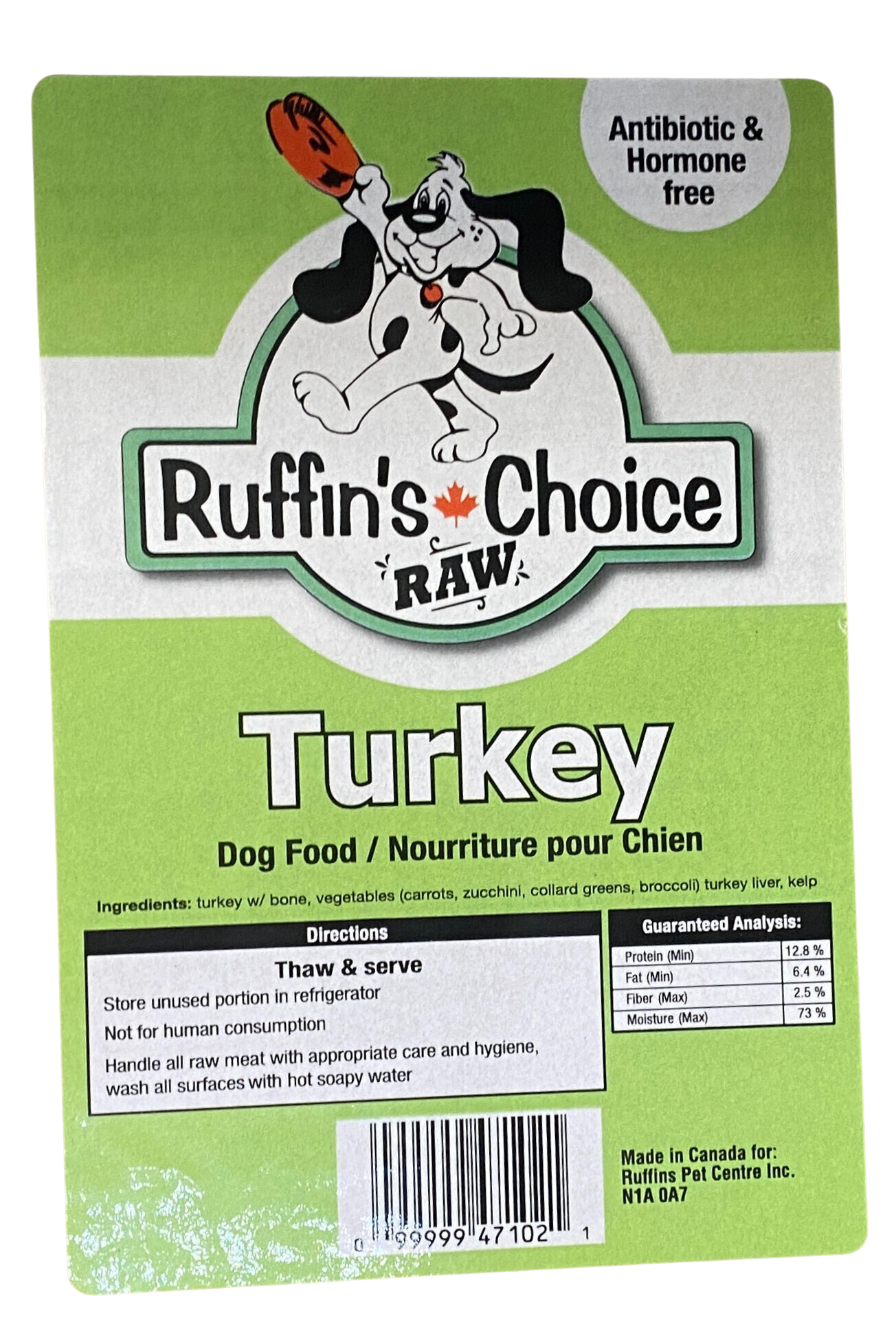 Rawsome Raw Turkey 24lb (formerly Ruffin's Raw)