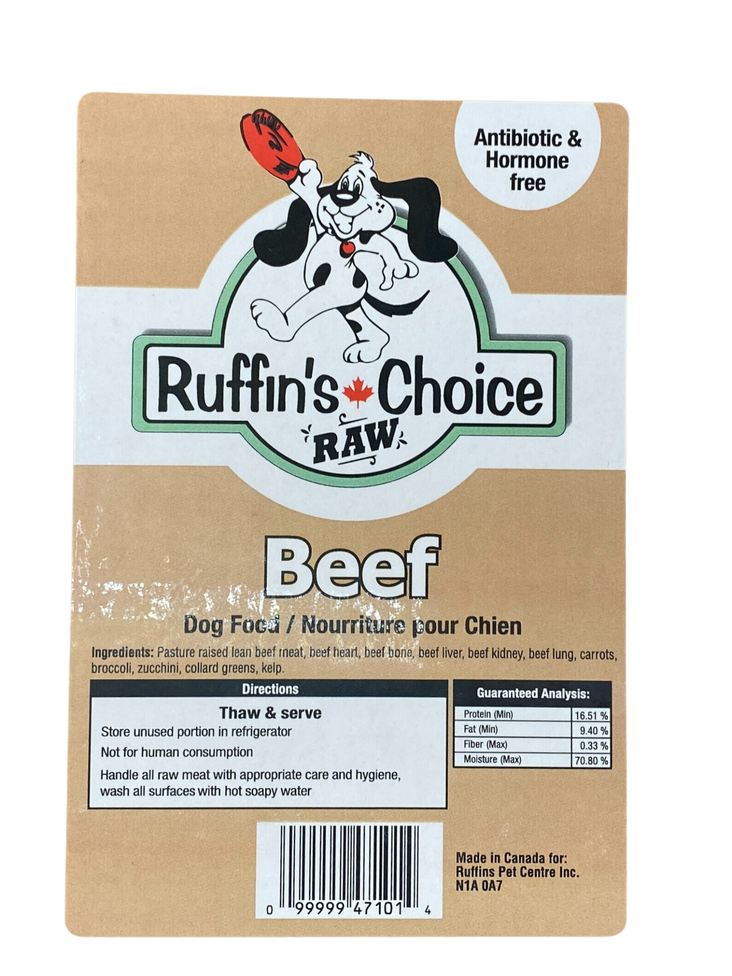 Rawsome Raw Beef 24lb (formerly Ruffin's Raw)