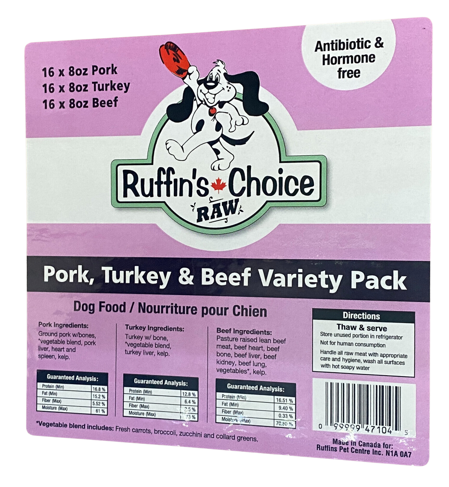 Rawsome Raw Chicken-Free Variety 24lb (formerly Ruffin's Raw)