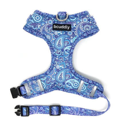 BCuddly Control Harness - Blue Paisley Small