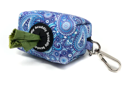 BCuddly Poop Bag Holder - Blue Paisley