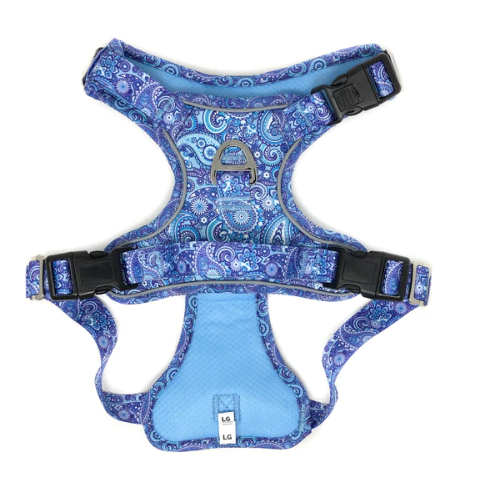 BCuddly Control Harness - Blue Paisley Large