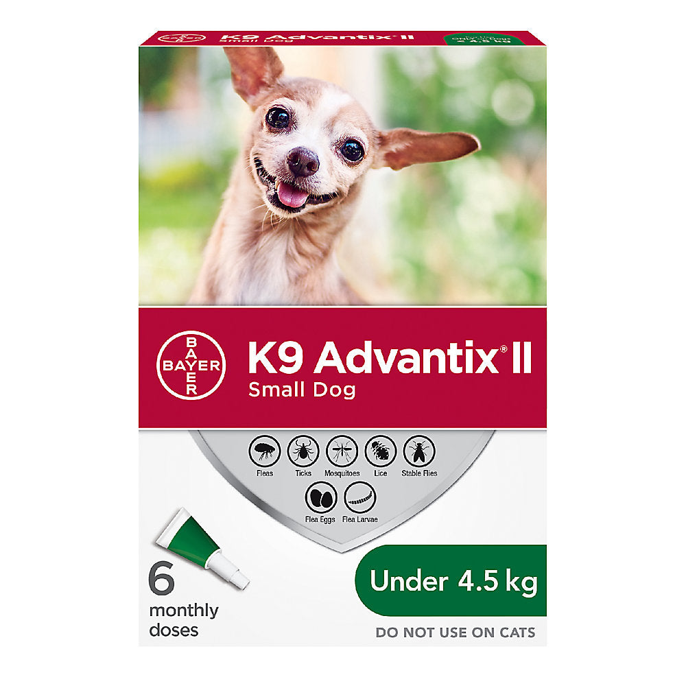K9 Advantix II For Dogs 4.5kg & Under - 6 Dose