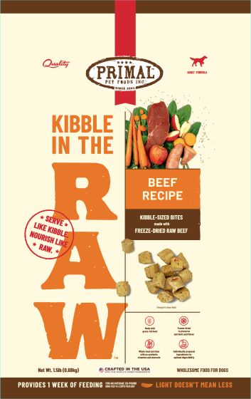 Primal Kibble in the Raw Beef 1.5lb
