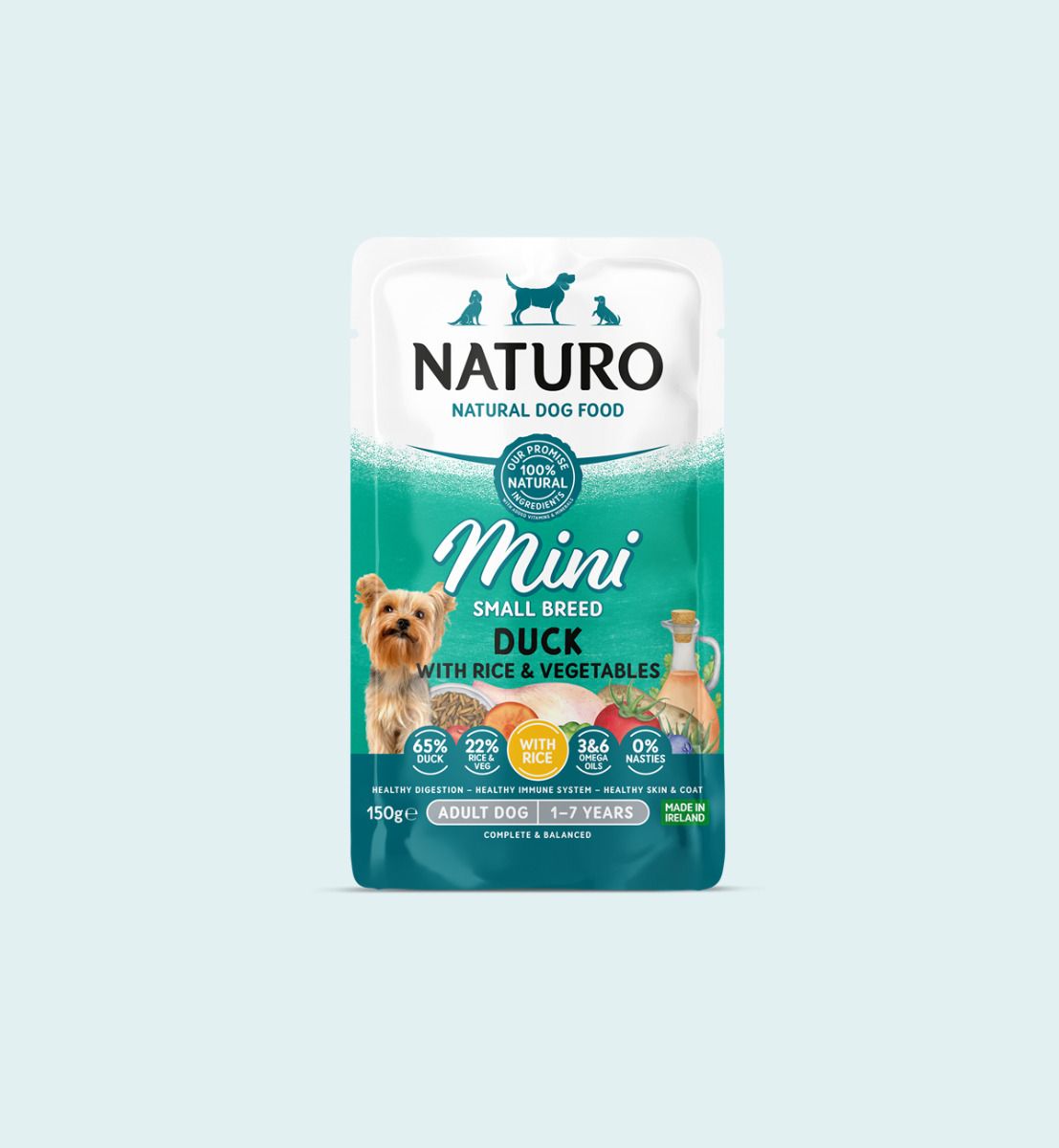 Naturo Dog Mini Duck with Rice & Vegetables 150g