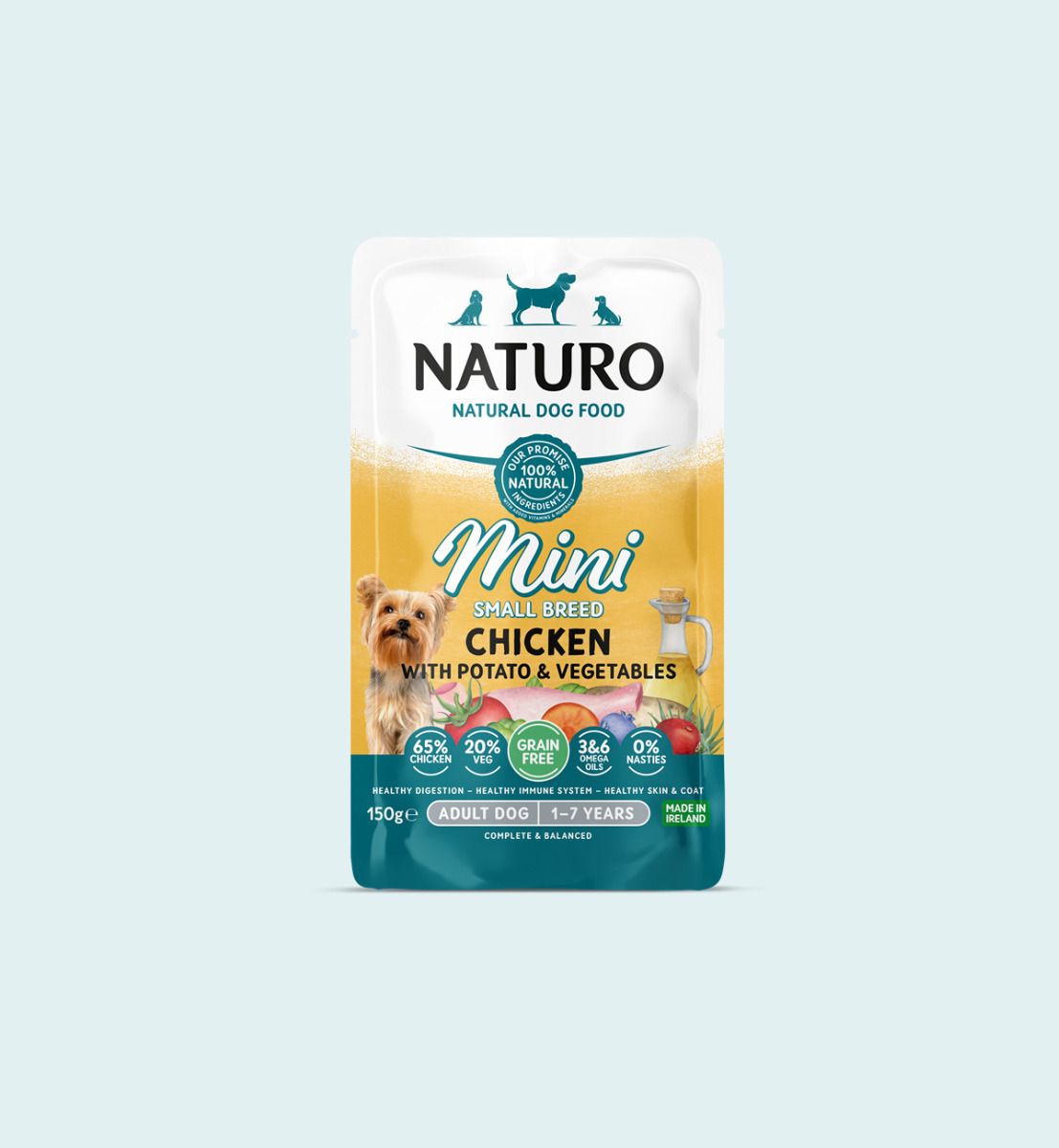 Naturo Dog Grain Free Mini Chicken with Potato & Vegetables 150g