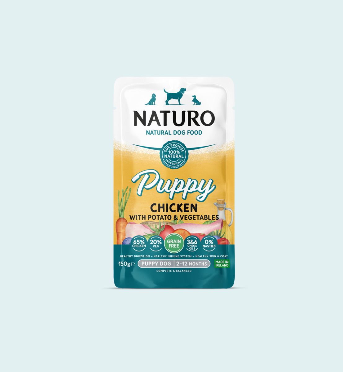 Naturo Dog Puppy Chicken with Potato & Vegetables 150g