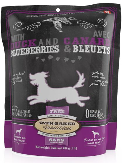 OBT GRAIN FREE TREAT - DUCK & BLUEBERRIES 1 LB