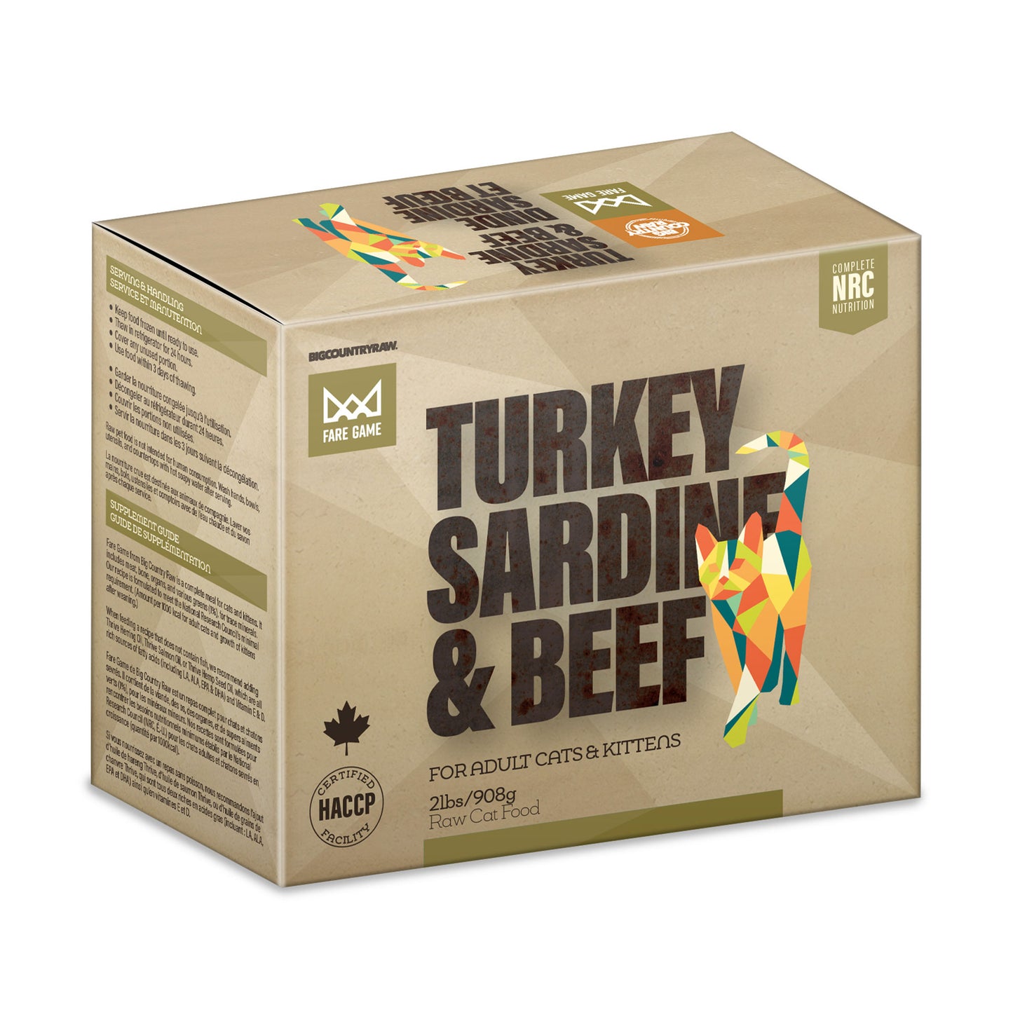 BCR Fare Game Turkey & Sardines with Beef 2lb