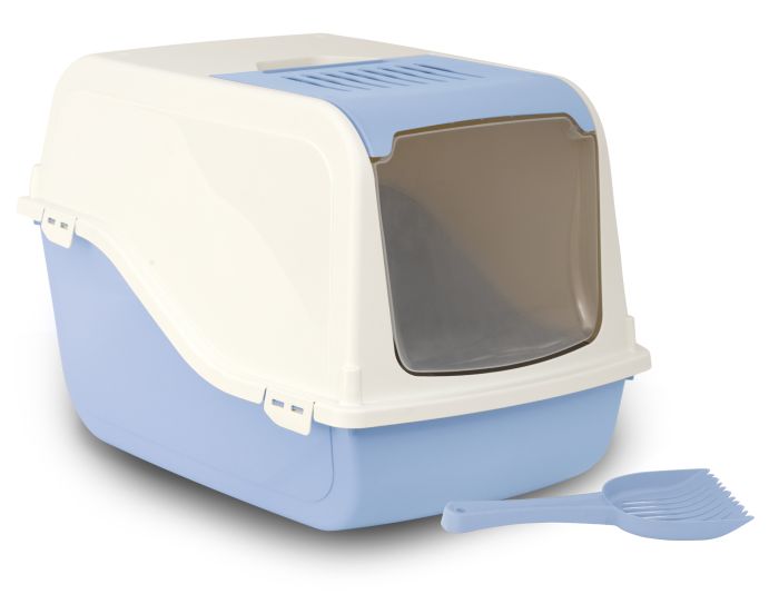 Bergamo Ariel Covered Litter Pan - Azure