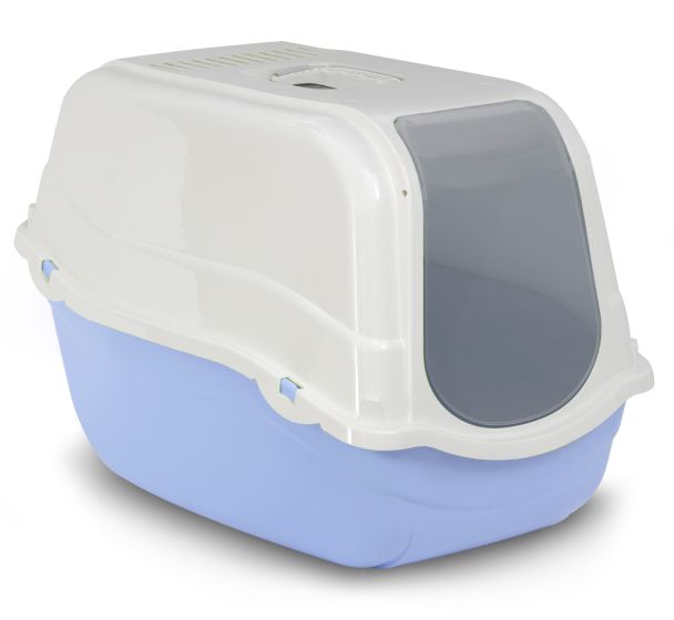Bergamo Romeo Covered Litter Pan - Azure Blue