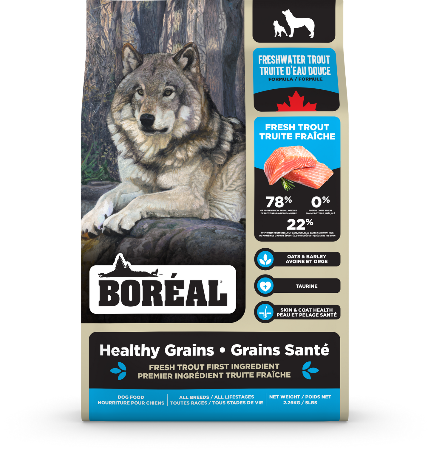 Boreal Healthy Grains Freshwater Trout 2.26kg (special order)