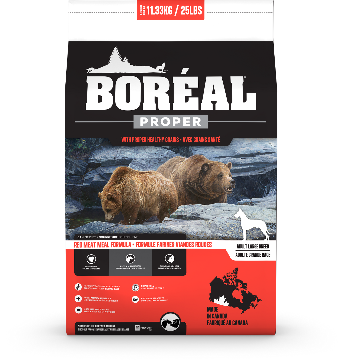 Boreal Proper Large Breed Red Meat 11.33kg (special order)