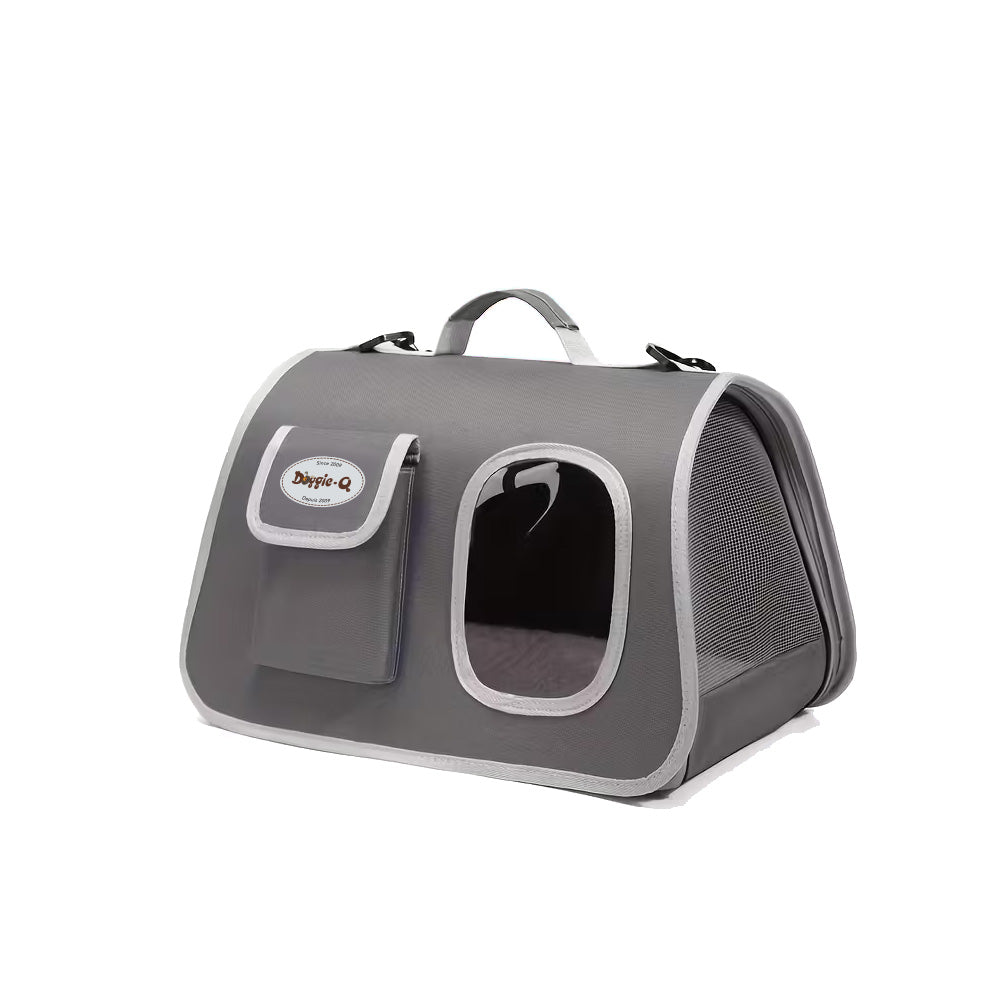 Doggie-Q Window Pet Carrier 16.5" x 10" x 10" - Grey