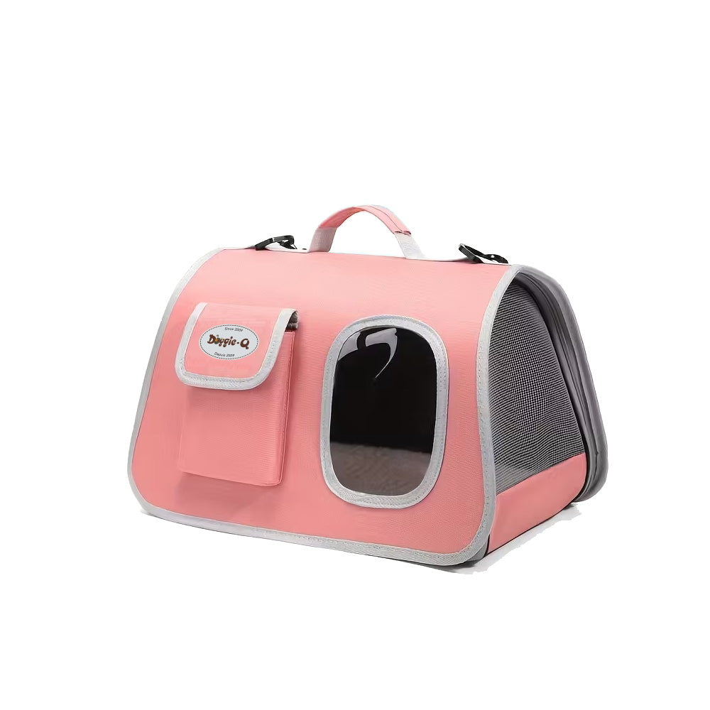 Doggie-Q Window Pet Carrier 16.5" x 10" x 10" - Pink