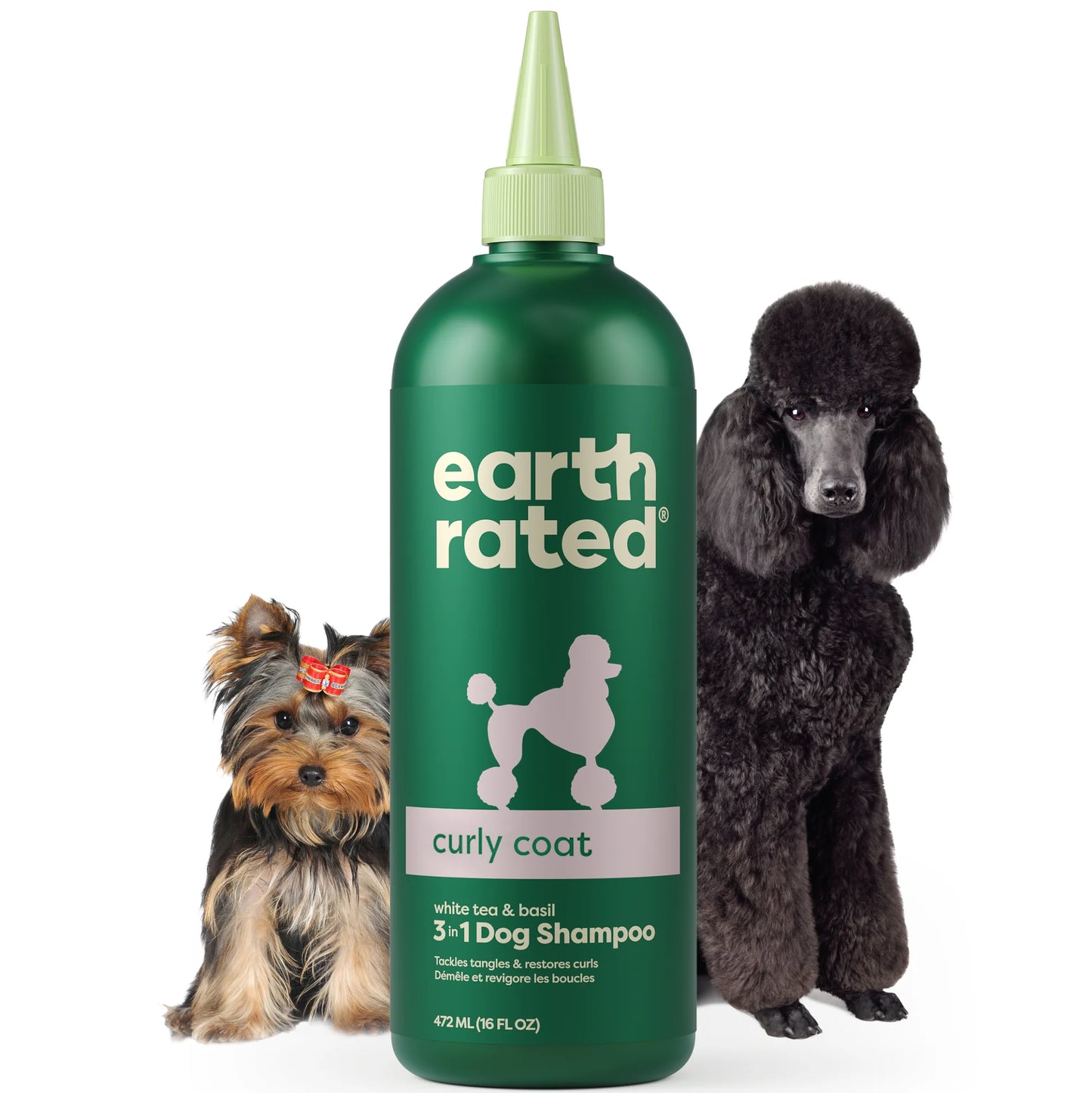 Earth Rated White Tea & Basil Curly Coat Dog Shampoo 472 ml