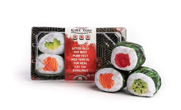 Fabcat 6 Roll Sushi Tray Toy