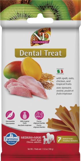 N&D Dental Treats - Tropical Chicken Med/Maxi 100g