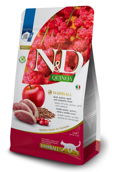 N&D Quinoa Hariball Control Duck Cat Food 1.5 kg