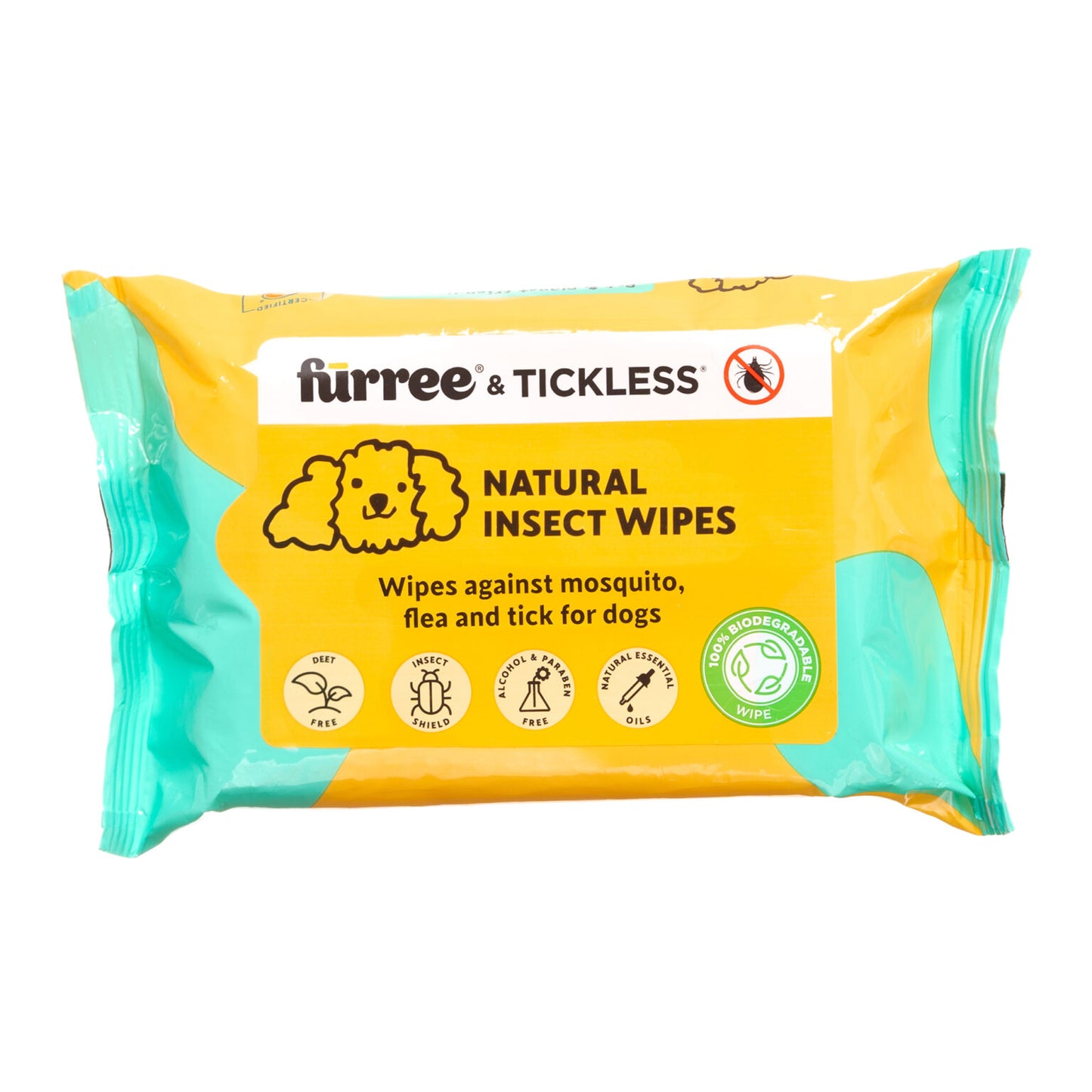 Furree Tickless Insect Dog Wipes