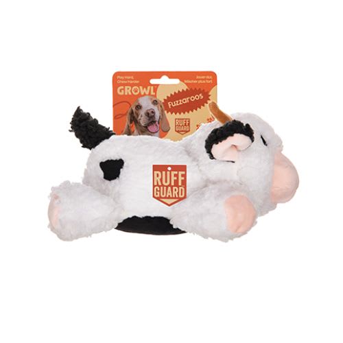 Growl Fuzzaroos Coco The Cow Dog Toy