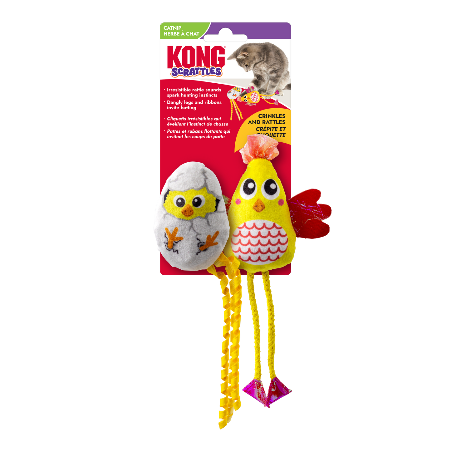 Kong For Cats Scrattles Chicken 2 Pack