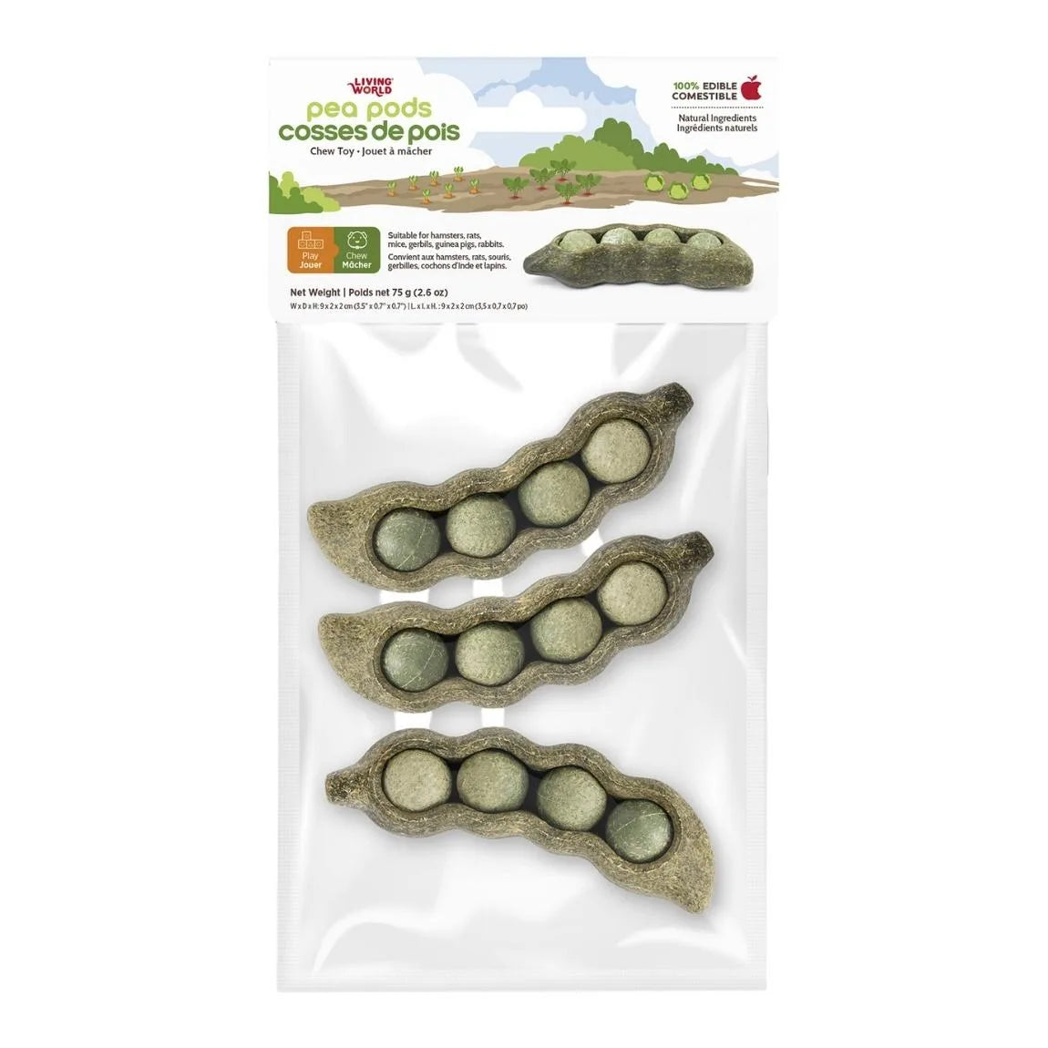 Living World Pea Pod Chew Toy