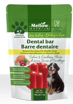 Mellow Premium Dental Bar Salmon & Cranberry 190g