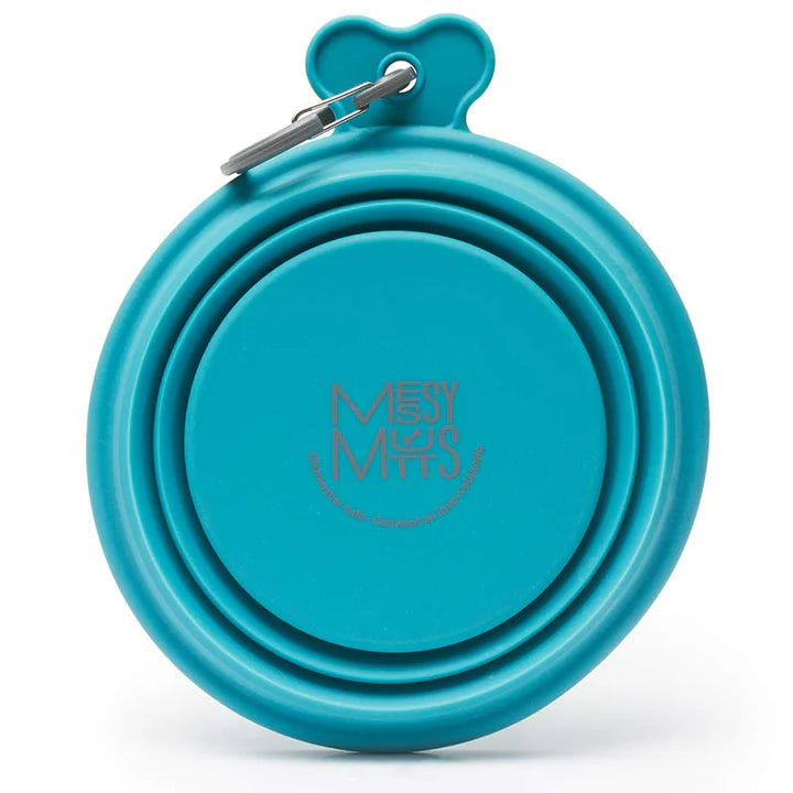 Messy Mutts Collapsible Bowl - Medium Blue