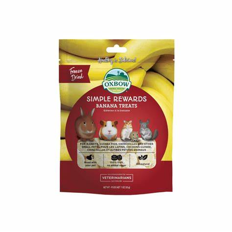 OXBOW SIMPLE REWARDS TREATS BANANA 1 OZ