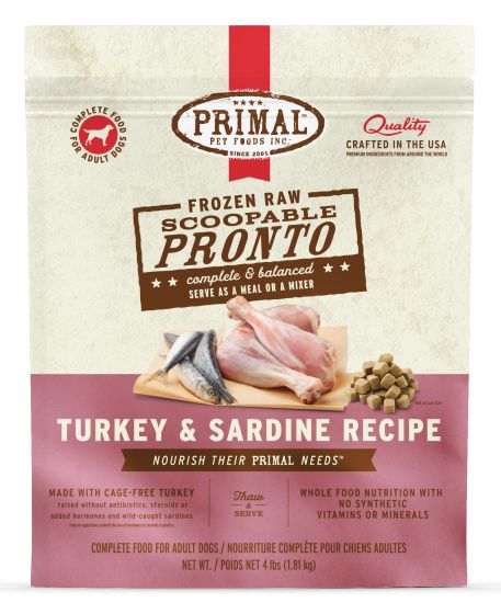 Primal Pronto Raw - Turkey & Sardine 4lb